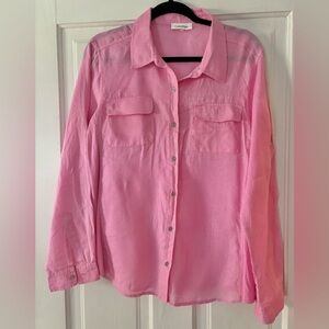 Calvin Klein Linen Button up shirt Sz M